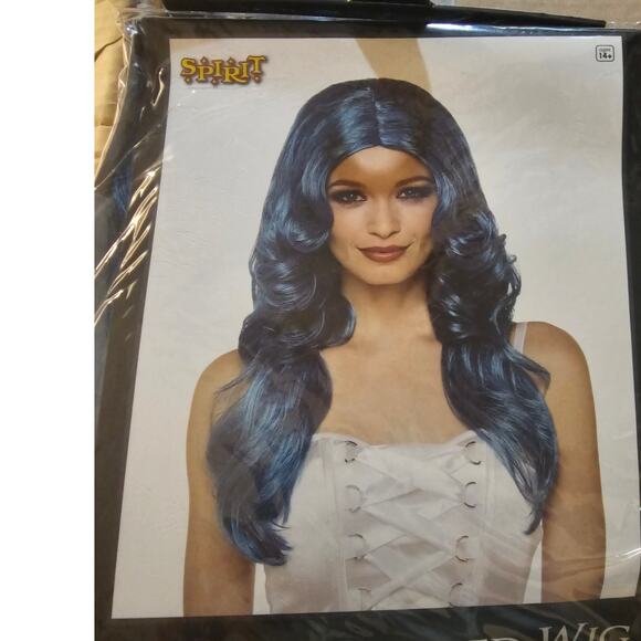 Blue Feathered Wig - Picture 1 of 1